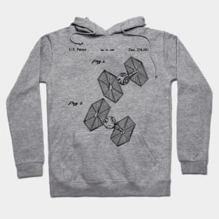 Tie Fighter Patent - Black Hoodie